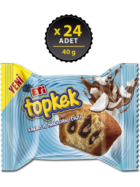 Eti Topkek Hindistan Cevizli 40 Gr 24 Adet - 1