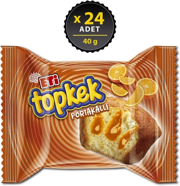 Eti Topkek Portakallı Kek 40 Gr 24 Adet - 1