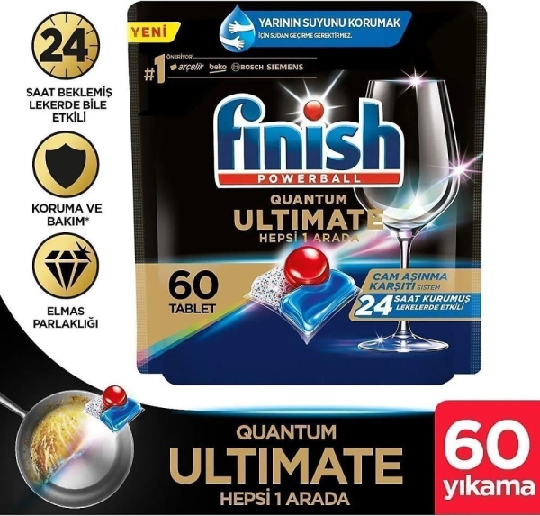 Finish Quantum Bulaşık Makinesi Deterjanı Tablet 60 Lı - 1