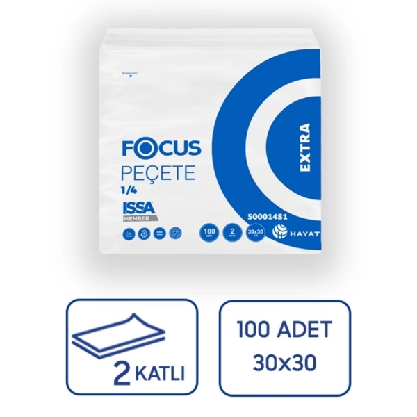 Focus Extra Peçete 30x30 Cm 100 Lü 24 Paket - 2