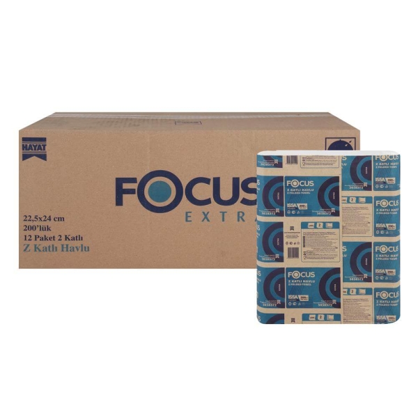 Focus Extra Z Katlama Dispenser Havlu 200 Adet x 12 Paket - 1