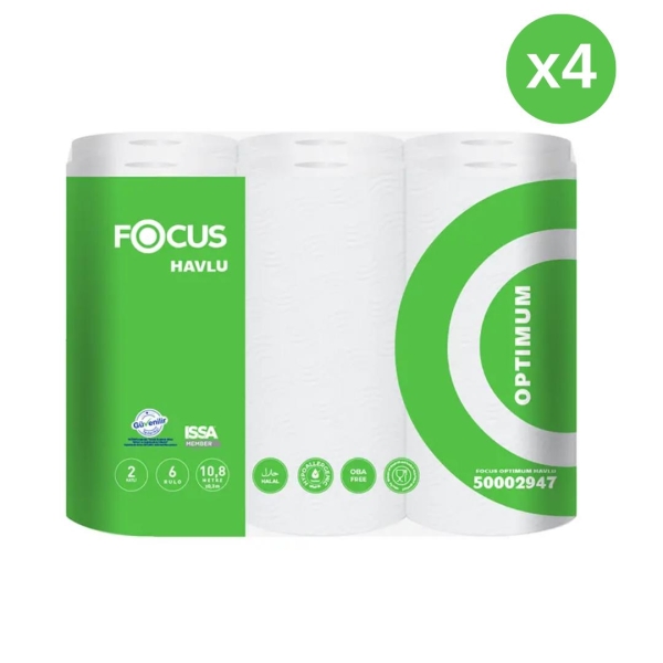 Focus Optimum Rulo Havlu Kağıt 90 Yaprak 24 Lü (6x4) - 1