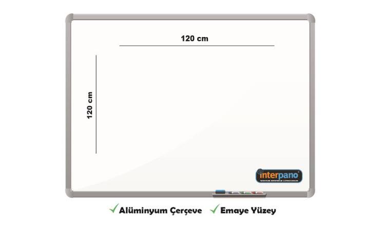 İnter Duvara Monte Yazı Tahtası Emaye Yüzey 120x120 Cm INT-683 