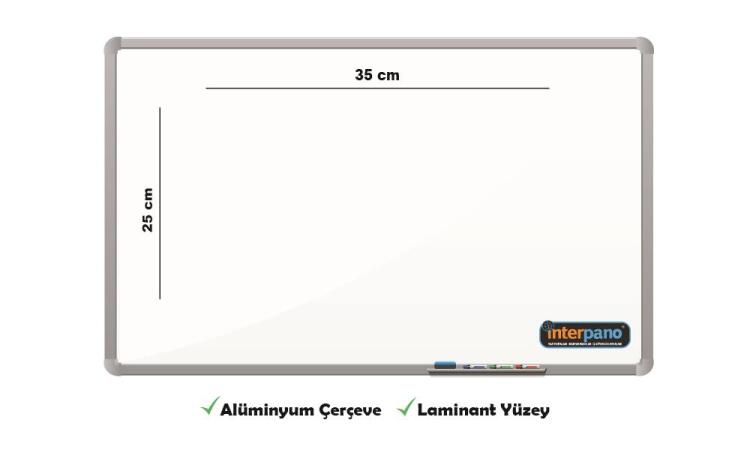 İnter Duvara Monte Yazı Tahtası Laminant Yüzey 25x35 Cm INT-580 