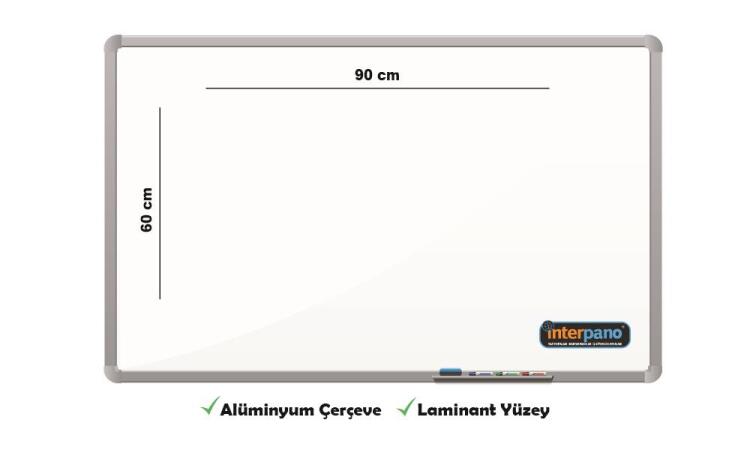 İnter Duvara Monte Yazı Tahtası Laminant Yüzey 60x90 Cm INT-585 