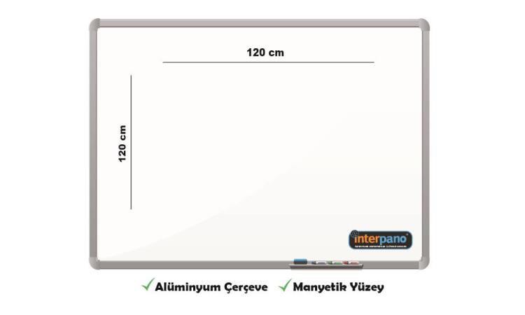 İnter Duvara Monte Yazı Tahtası Manyetik Yüzey 120x120 Cm INT-603 