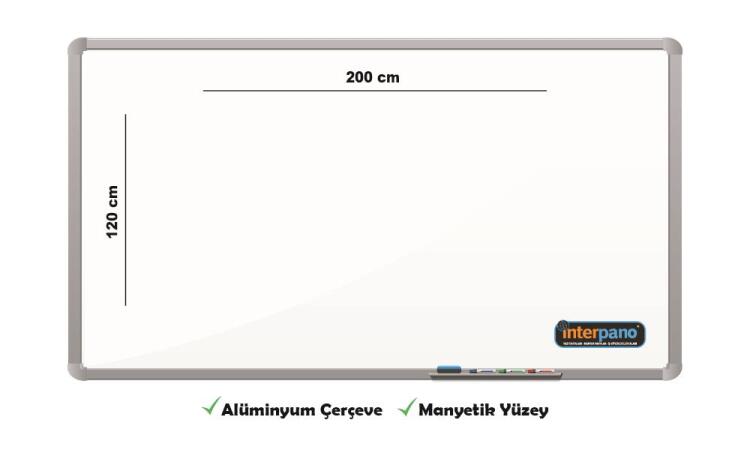 İnter Duvara Monte Yazı Tahtası Manyetik Yüzey 120x200 Cm INT-606 