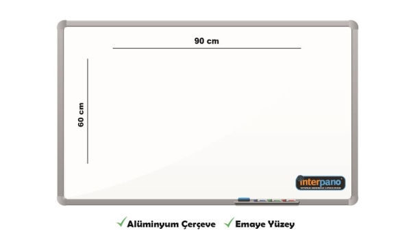 İnter Yazı Tahtası Emaye Yüzey 60x90 Cm INT-821 - 1