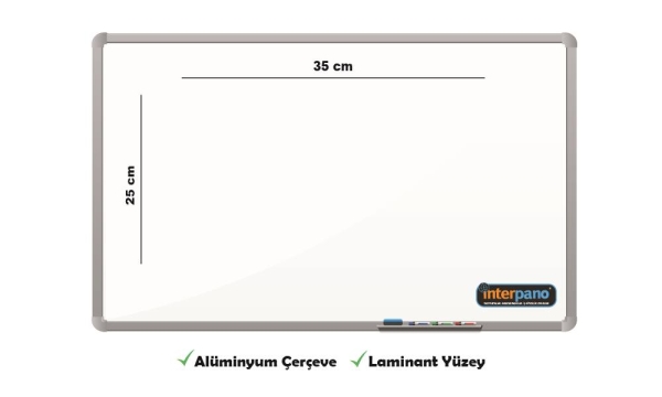 İnter Yazı Tahtası Laminant Yüzey 25x35 Cm INT-580 - 1