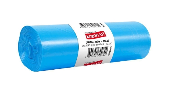 Koroplast Eko Endüstriyel Çöp Torbası Jumbo 80x110 Cm Mavi 300 Gr - 1