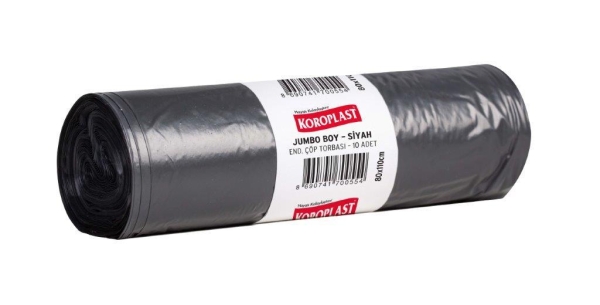 Koroplast Endüstriyel Çöp Torbası Jumbo 80x110 Cm Siyah 400 Gr - 1