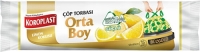 Koroplast Extra Güçlü Limon - Büzgülü - Orta Boy Çöp Torbası 55x60 Cm 15 Li - Koroplast