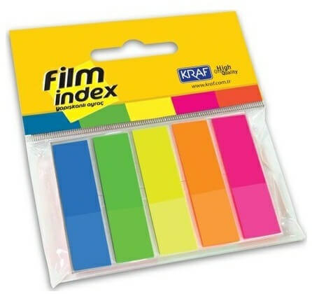 Kraf Film Index 13x44 mm 5 Renk 25 Sayfa 1344 - 1