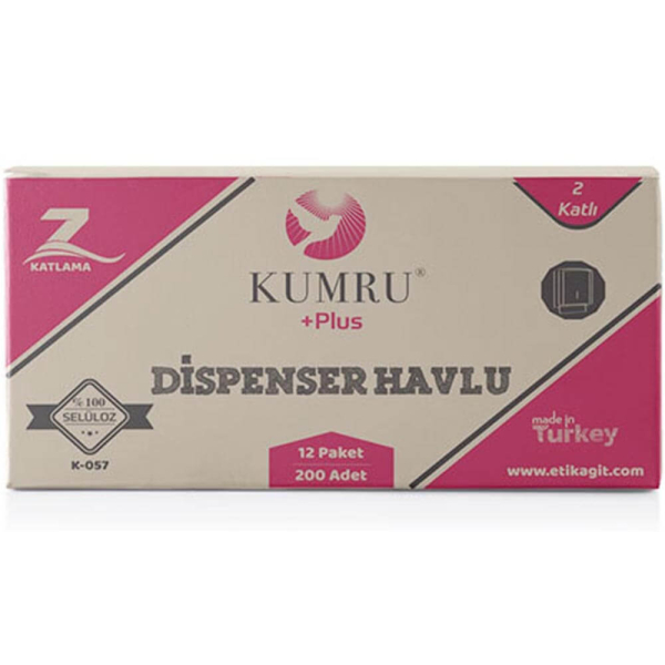 Kumru Plus Z Katlama Dispenser Havlu 200 Lü x 12 Paket - 1