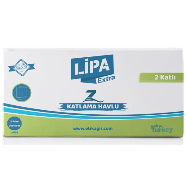 Lipa Extra Z Katlama Dispenser Havlu 200 Lü x 12 Paket - 1