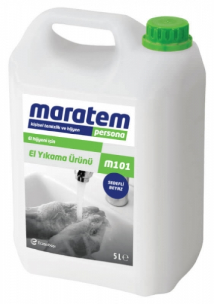 Maratem M101 Sıvı El Yıkama Sabunu Sedefli Beyaz 5 Lt - 1