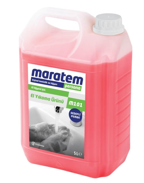 Maratem M101 Sıvı El Yıkama Sabunu Sedefli Pembe 5 Lt - 1