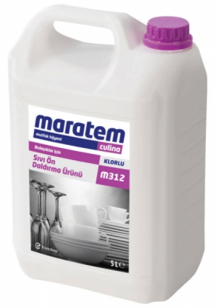 Maratem M312 Bulaşık Makinesi Klorlu Ön Daldırma Sıvısı 5 Lt - 1