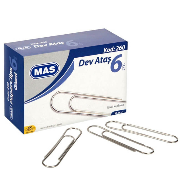 Mas Dev Ataş Battal Tip Süper Kalite 6 Cm 30 Adet - 1