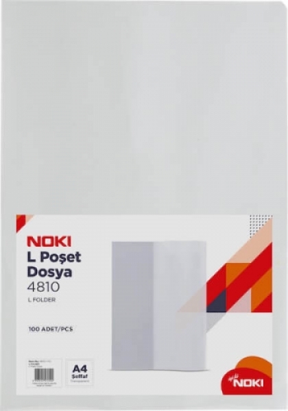 Noki 110 Mic L Poşet Dosya Şeffaf 100 Lü - 1