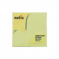 Notix Yapışkanlı Not Kağıdı Pastel Sarı 100 Yaprak 75x75 mm (N-PS-7575) - Notix