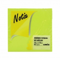 Notix Yapışkanlı Not Kağıdı Pastel Yeşil 80 Yaprak 75x75 mm (N-PY-7575) - Notix