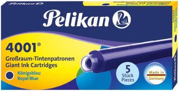 Pelikan Dolma Kalem Kartuşu 4001 Uzun Mavi 6 Lı - 1