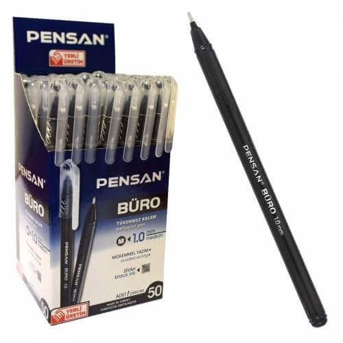 Pensan Büro Tükenmez Kalem 1 mm Siyah 50 Li 2270 - 1