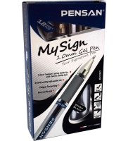 Pensan My Sign Jel İmza Kalemi 6030 Siyah 12 Li - Pensan Kalem