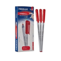 Pensan Triball Tükenmez Kalem Kırmızı 1 mm 12 Li 1003 - Pensan Kalem