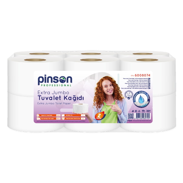 Pinson Extra Jumbo Tuvalet Kağıdı 12 Li 96 Mt - 1