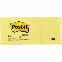 Post-it Yapışkanlı Not Kağıdı Sarı 38x51 mm 653 100 Yaprak - Post-it