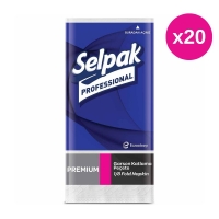 Selpak Professional Premium Garson Katlama Peçete Beyaz 40x40 Cm 50 Li 20 Paket - Selpak Professional