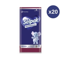 Selpak Professional Premium Garson Peçete 40x40 50 Li Bordo 20 Paket - Selpak Professional