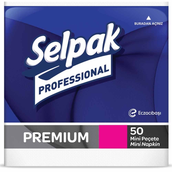 Selpak Professional Premium Mini Peçete 50 Li 24x24 cm - 1