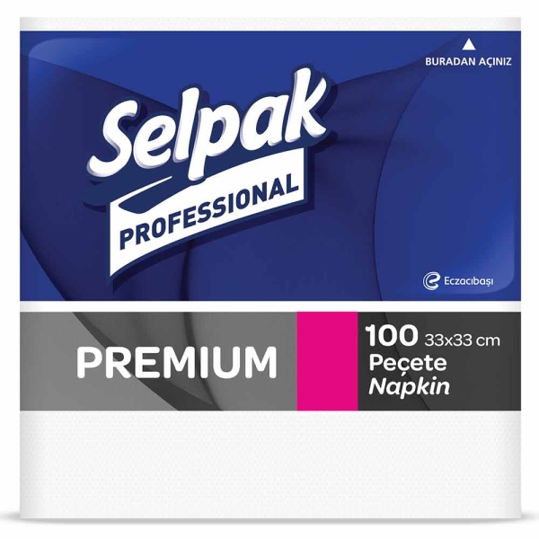 Selpak Professional Premium Peçete 100 Lü 33x33 Cm - 1