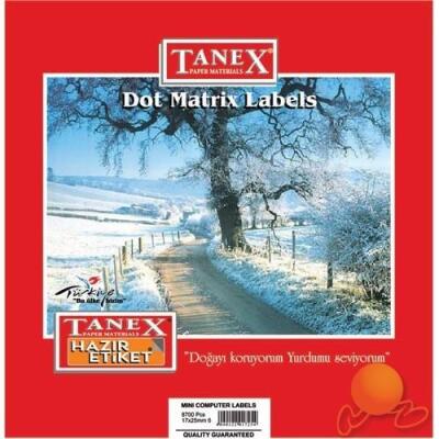 Tanex 17x25 mm Bilgisayar Etiketi - Tanex