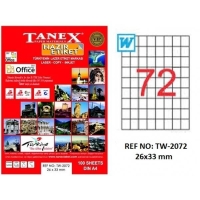 Tanex Lazer Etiket TW-2072 26x33 mm 100 Adet - Tanex
