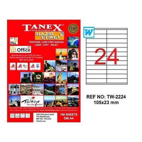 Tanex Lazer Etiket TW-2224 105x23 mm 100 Adet - 1