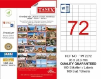 Tanex Lazer Etiket TW-2272 35x23.3 mm 100 Adet - Tanex