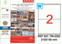 Tanex Lazer Etiket TW-2302 210x140 mm 100 Adet - Tanex