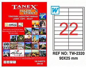 Tanex Lazer Etiket TW-2320 90x25 mm 100 Adet - 1