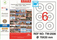 Tanex Lazer Etiket TW-2506 79x20 mm 100 Adet - Tanex