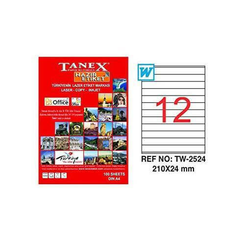 Tanex Lazer Etiket TW-2524 210x24 mm 100 Adet - 1