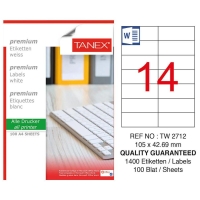 Tanex TW-2712 Lojistik Etiket 105×42.69 mm 100 Adet - Tanex