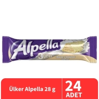 Ülker Alpella 3gen Beyaz Çikolatalı Gofret 28 Gr 24 Adet - Ülker