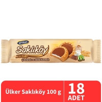 Ülker Saklıköy Çikolatalı ve Sütlü Kremalı Bisküvi 100 Gr 18 Adet - Ülker