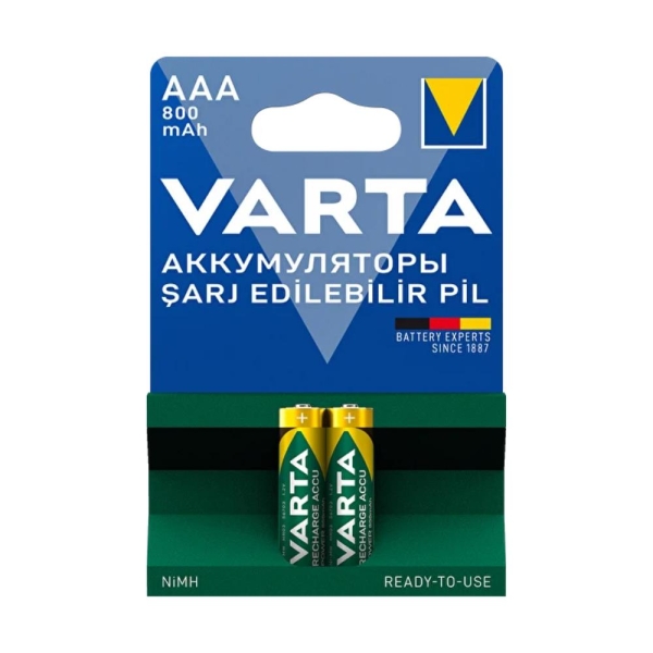 Varta Şarj Edilebilir İnce Pil AAA 800 Mah 2 Li - 1