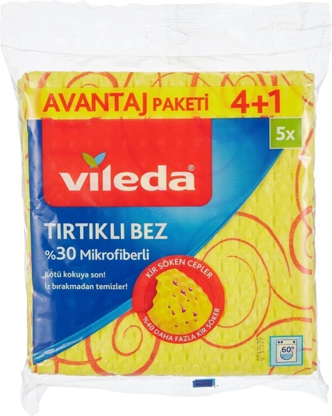 Vileda Mikrofiber Temizlik Bezi 5 Li Avantaj Paket - 1