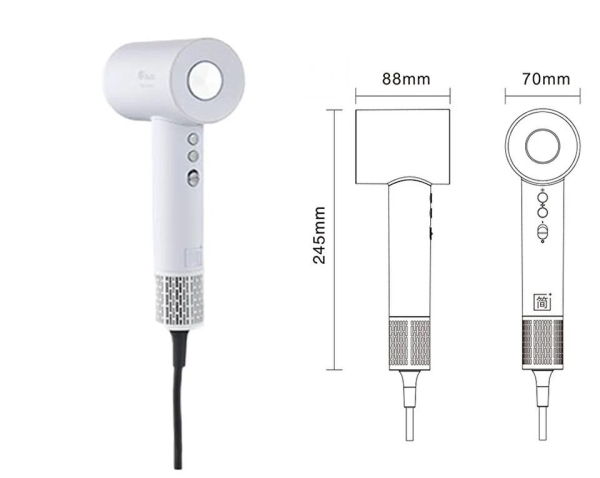 Xinda RCY160-88 Saç Kurutma Makinesi 1600W Beyaz - 1